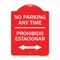 Signmission No Parking Anytime Prohibido Estacionar With Bidirectional Arrow, A-DES-RW-1824-23768 A-DES-RW-1824-23768 - alternate 1